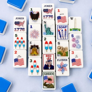 Mahjongtegels met patriottisch thema (152 tegels)