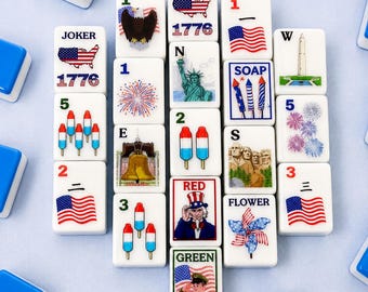 Patriotic Themed Mahjong Tiles (152 Tiles)