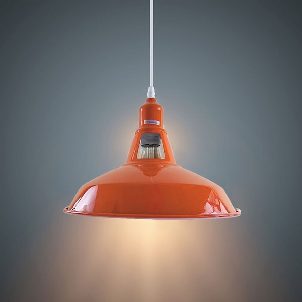 Industrielle Lumière Grange Pendentif Éclairage Moderne Lumière Rétro Loft Style Métal Grange Abat-Jour Décorer Couleur Lampe Bar Restaurant Dîner Lampe