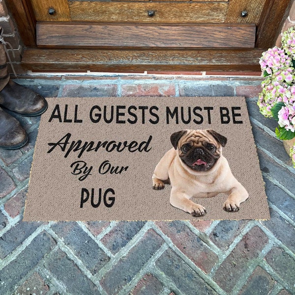 Pug Mat Etsy
