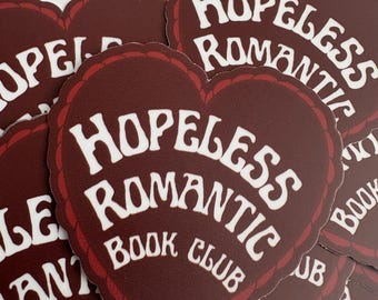 Hopeless Romantic Book Club Sticker