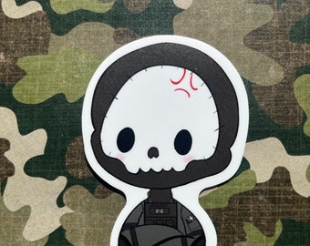 ¡LIQUIDACIÓN! Pegatina chibi de Skull Face Guy