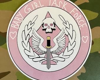 Baby Girl Task Force Sticker