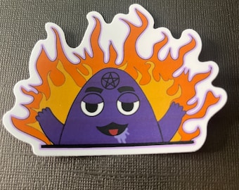 ¡¡LIQUIDACIÓN!! Pegatina del Monstruo Supremo Morado