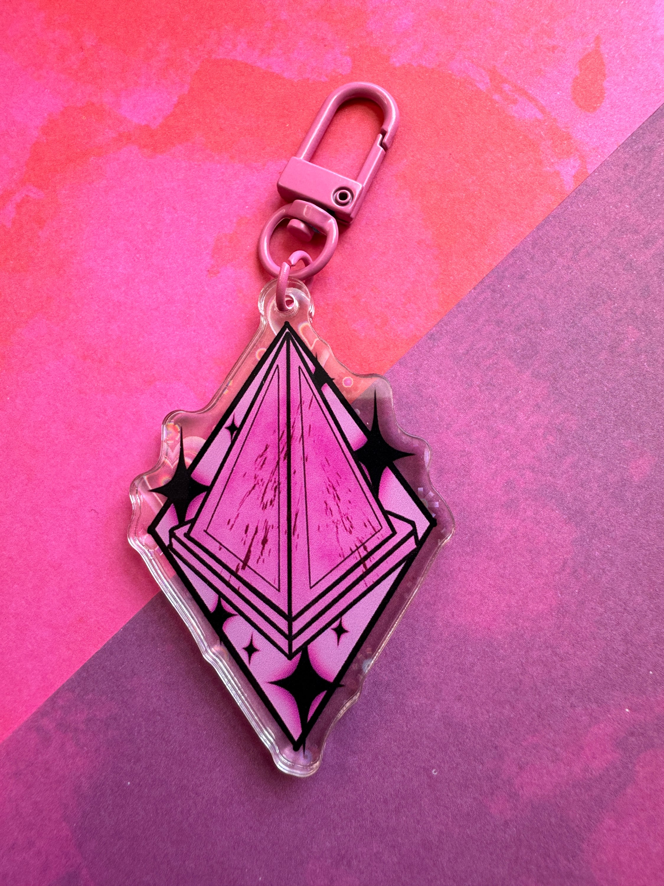 Geometric Keychains Geometry Head Holographic Keychain - Etsy