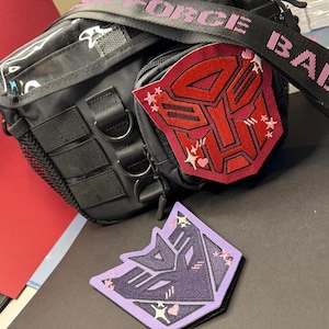 Red and Purple Robot Insignia Velcro Patch