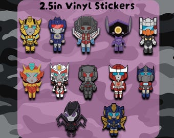 2.5in Vinyl Mini Robot Stickers
