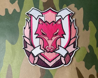 Girly Pop Wolf Moral Patch