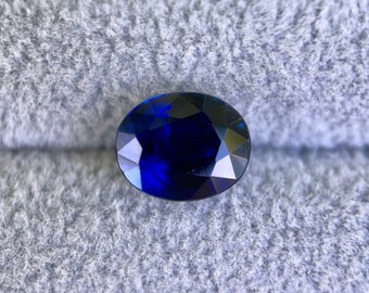 Kyanite Bleue Naturelle Du Népal - Pierre Précieuse 7x5mm 0,97ct - Rare Avec étiquettes