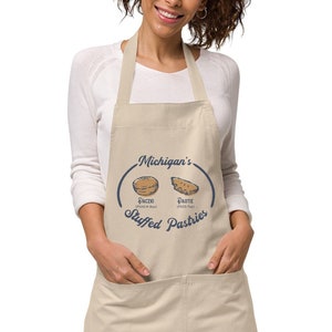 Michigan Stuffed Pastries (Paczki & Pastie) - Organic cotton apron