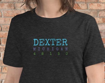 Dexter Michigan 48130 Zip Code Design - Women's Relaxed T-Shirt in 2 Colors and Sizes S-3X