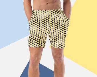 Maize & Blue State of Michigan - Men's Swim Trunks / Shorts in Sizes XS-4XL