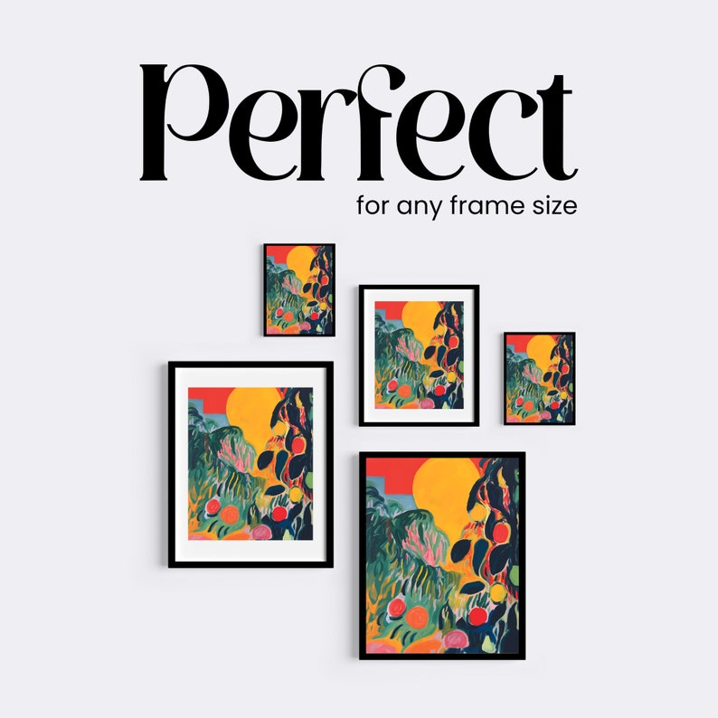 Contemporary Landscape Art Large Colorful Abstract Print Henri Matisse