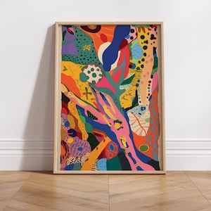 Groovy 70er Jahre Abstrakte Kunst Poster - Einzigartiger physischer Druck für Retro Decor
