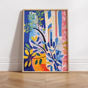 Zeitgenössische abstrakte Kunst Poster - Matisse inspiriert, ideal für ein neues Zuhause Geschenk