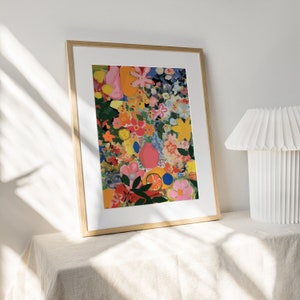 Floral Art Print - Abstrakte Blumen Illustration Poster