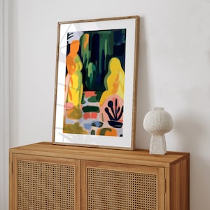 Zeitgenössischer Impressionismus Druck - Gesichtsloses Porträt Inspiriert von Henri Matisse für Wohnkultur, Einzigartiges Neues Zuhause Geschenk