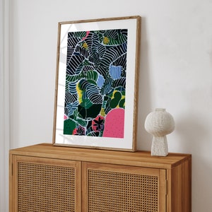 Traumlandschaft impressionistischer Kunstdruck - zeitgenössisches Wanddekor inspiriert von Henri Matisse