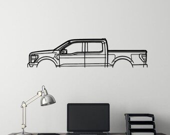 F-150 Tremor silhouet metalen auto kunst aan de muur, autogarage muur decor, automotive teken, cadeau voor hem, decor van auto, gepersonaliseerd cadeau