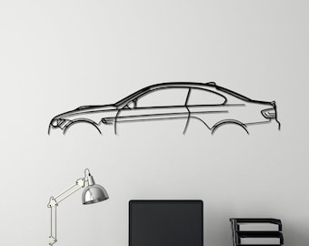E92 M3 Silhouette Metal Car Wall Art: Garage Decor