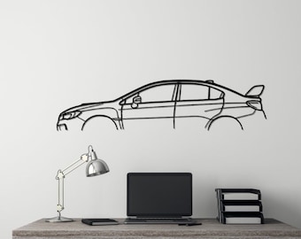 Impreza WRX STI Metal Wall Art, Car Wall Decor, Garage Decor, Metal Car Silhouette, Car Enthusiast Gift