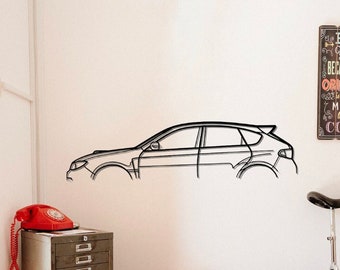 Impreza WRX STI GR Silhouette Car Metal Wall Art, Subaru Garage Wall Decor, Automotive Sign, Gift For Him, Decor Of Car, Custom Car Wall Art