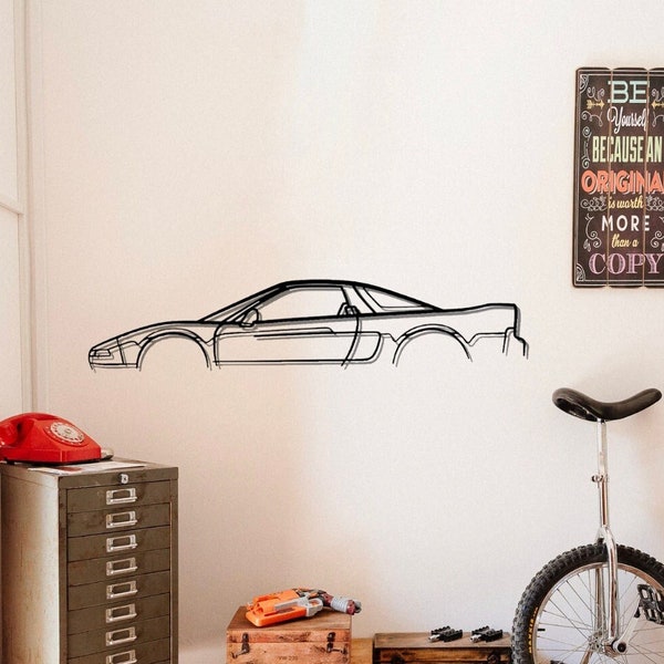 NSX Car Metal Wall Art, Car Garage Wall Decor, Automotive Sign, Gift For Him, Decor Of Car, Custom Car Wall Art