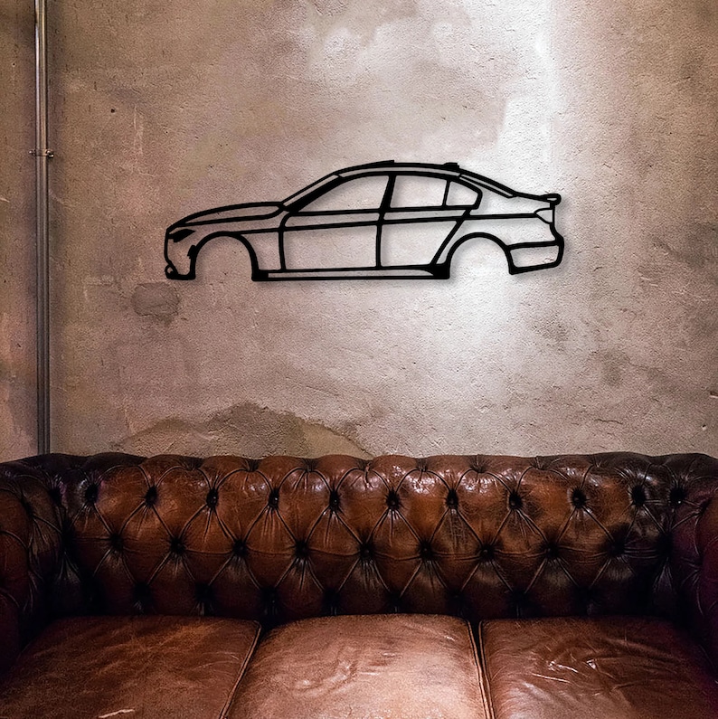 BMW F30 Car Metal Wall Art BMW Garage Wall Decor Automotive Etsy
