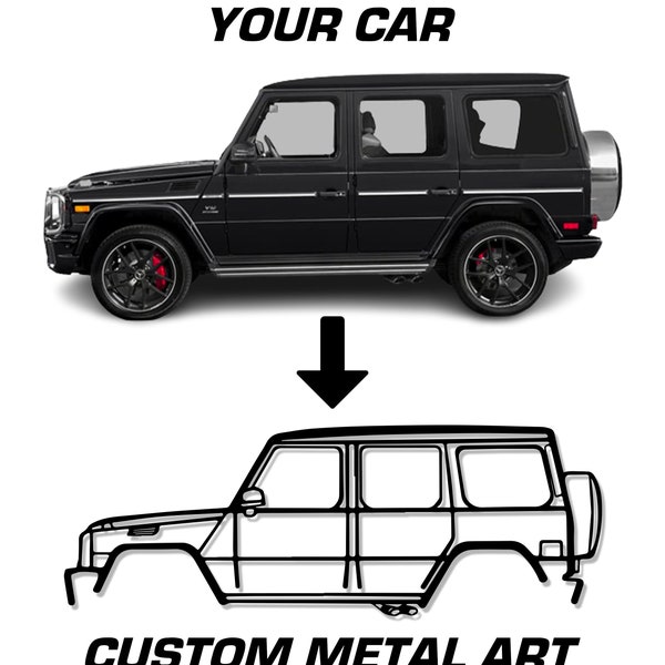 Unique Custom Model Car Silhouette: Metal Wall Art for Car Enthusiasts, Perfect Car Guy Gift, Automotive Decor