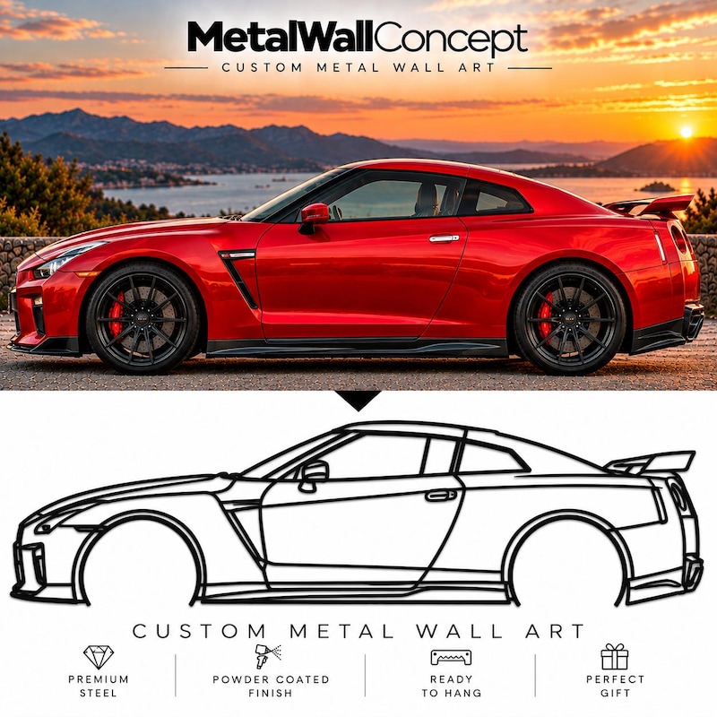 Car Outlines Metal - Etsy