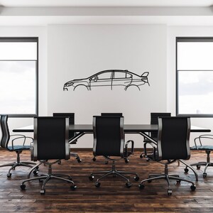 Impreza WRX STI VA Silhouette: Metal Car Garage Wall Art image 10