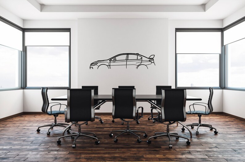 Impreza WRX STI VA Silhouette: Metal Car Garage Wall Art image 10
