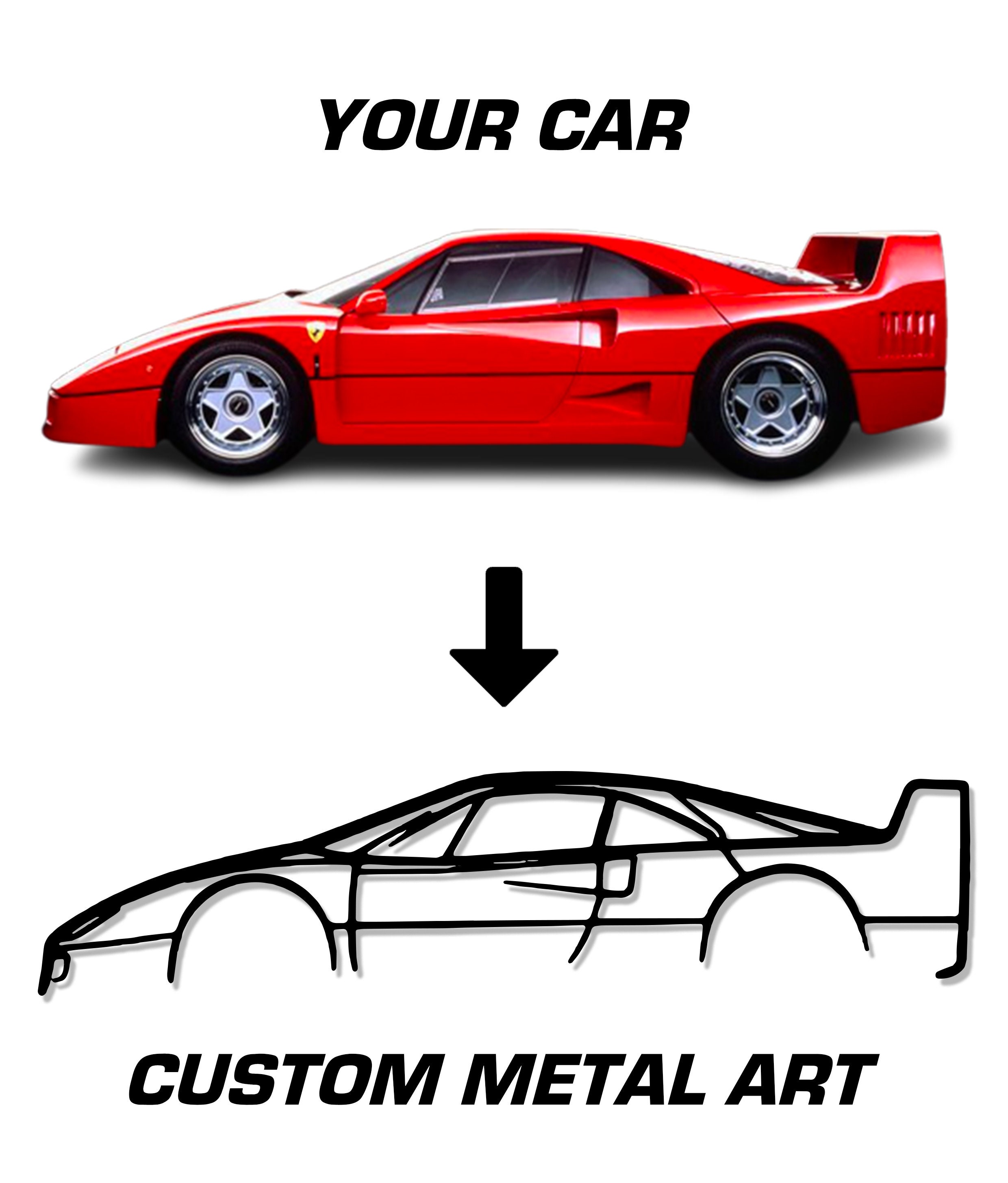 Custom Car Metal Wall Art Personalized Car Design Decor of - Etsy