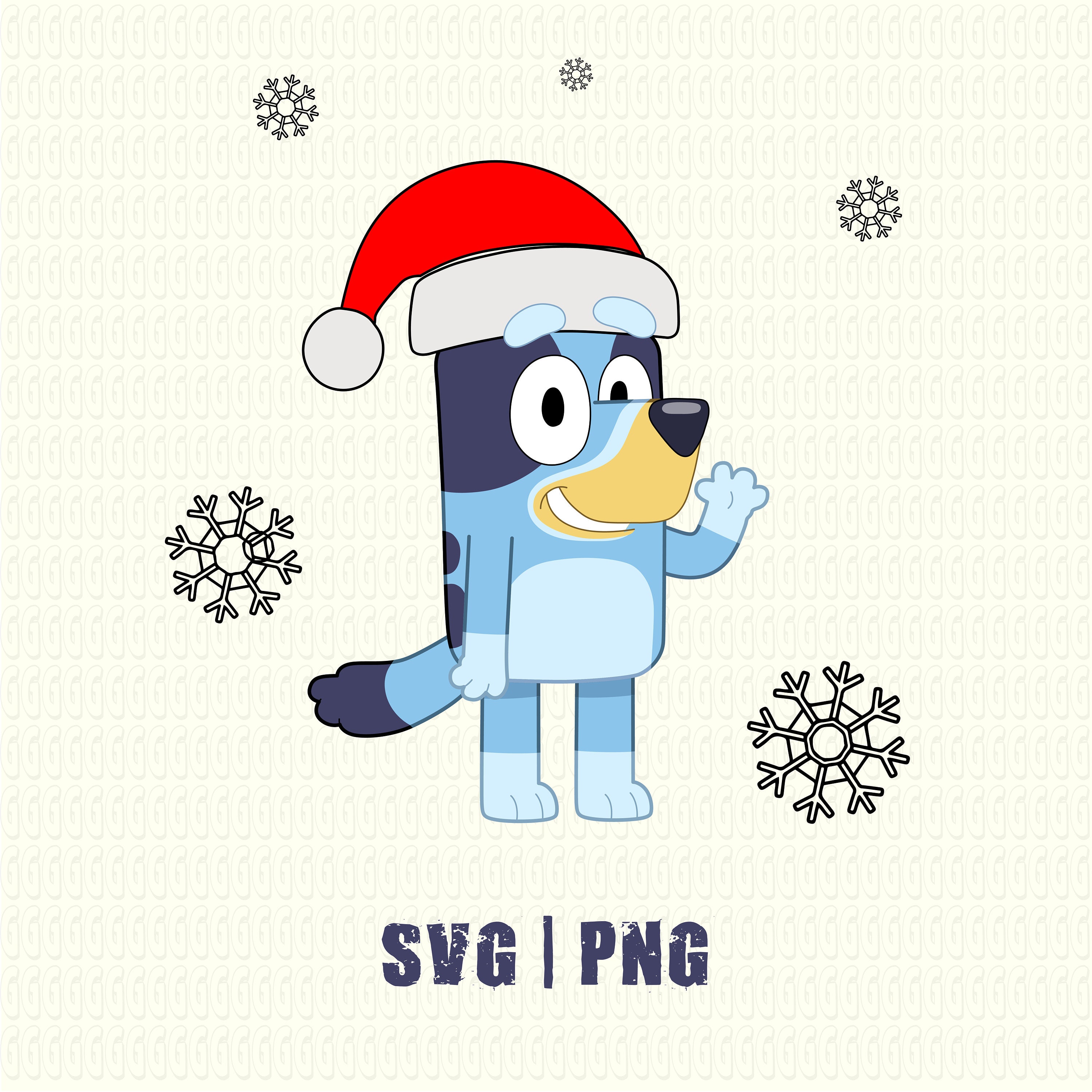 Bluey Boy Christmas Stanley Tumbler SVG Digital Cricut File
