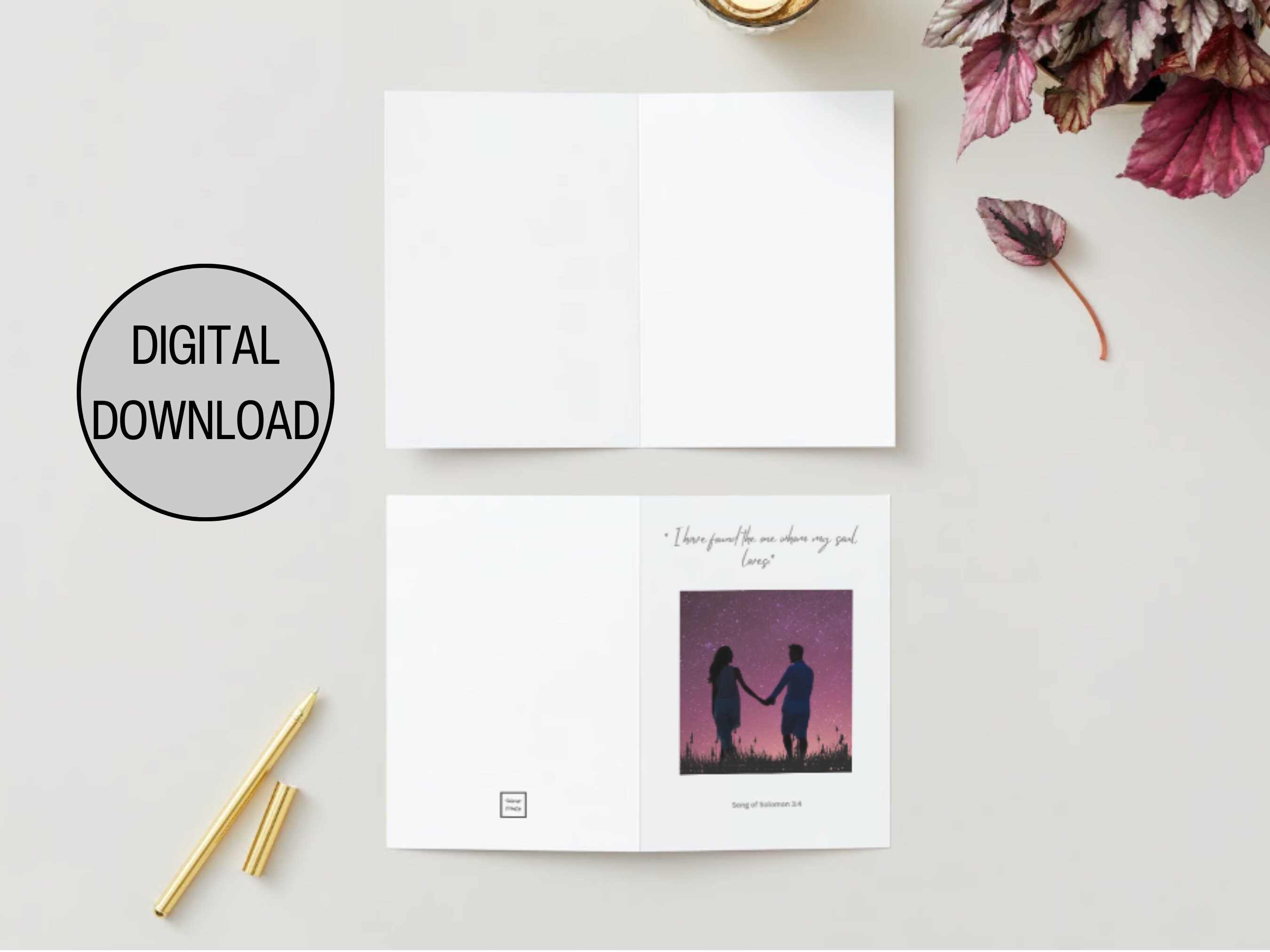 Printable Love Cards, Digital Download, Couples, Minimal Card ...