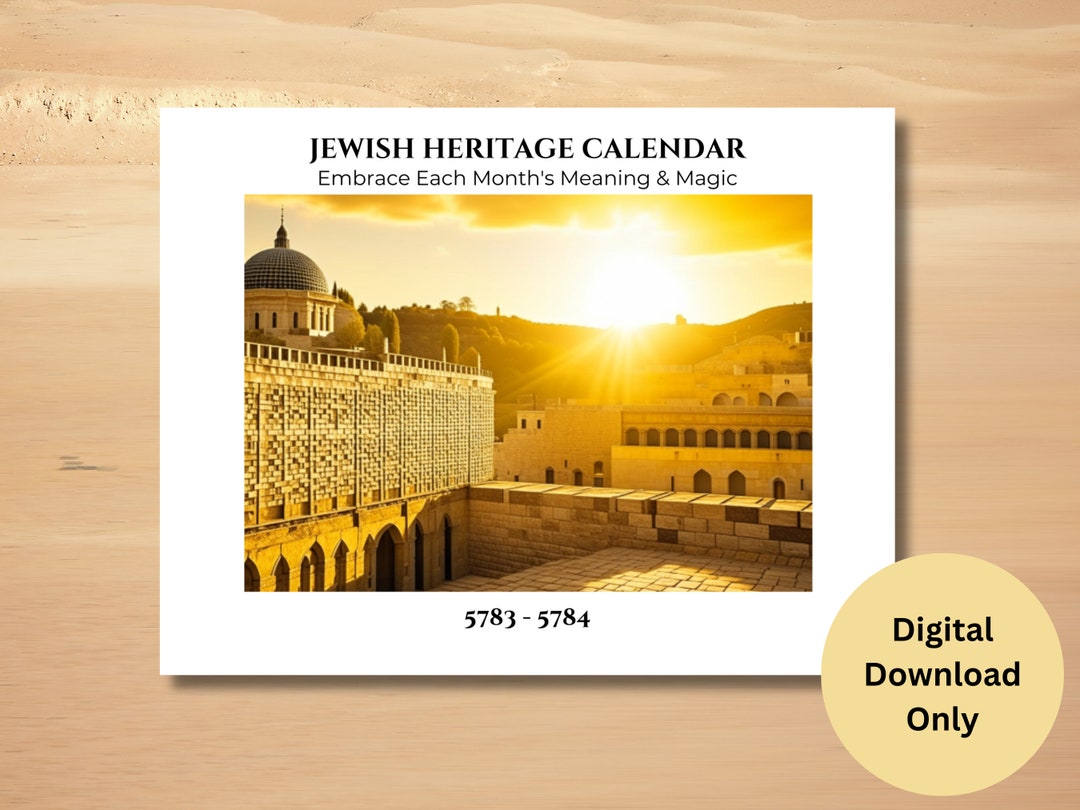 Jüdischer Kulturerbe Kalender 2023 2024 Rosh HaSchana Neujahr 5784 