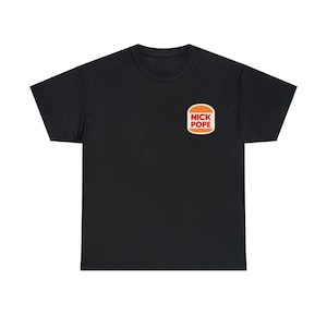 Nick Pope. T-shirt with reverse print