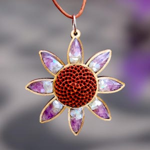Amethyst Flower Pod Necklace