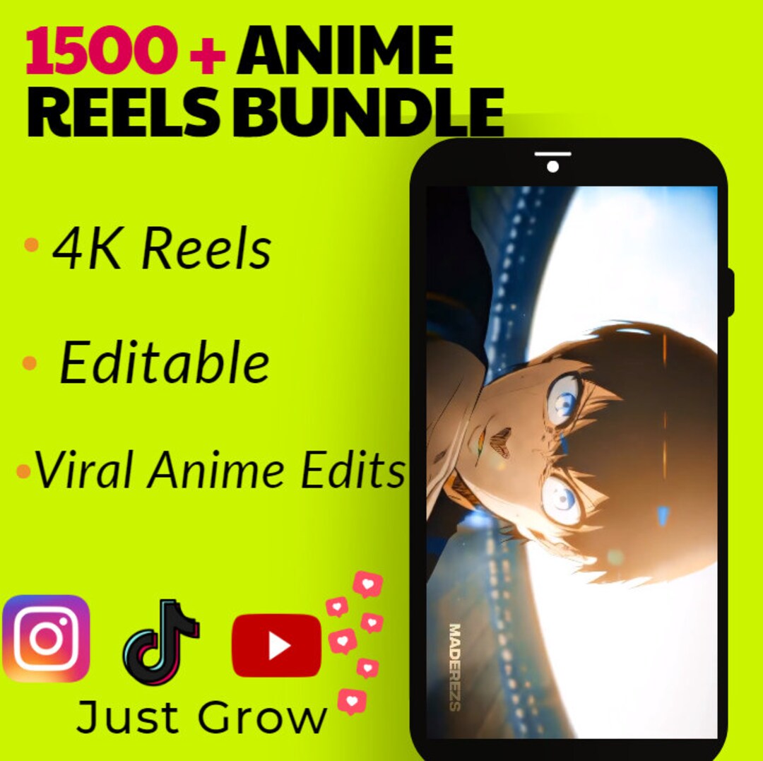 Anime Reels Bundle Otaku Anime Short Edits Social Media Etsy