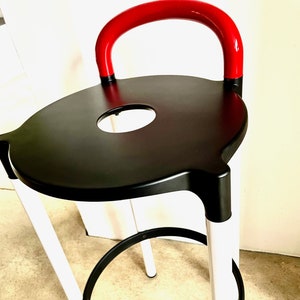 Ein CASTELLI für Kartell, Italien, 1980er Jahre, Barhocker, postmodern