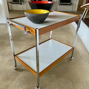MID CENTURY Danish modern design serving cart- bar trolley