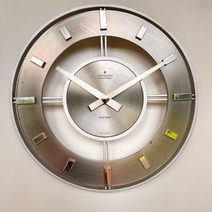 JUNGHANS ATO MAT wall clock, space age, minimalistic design, Germany 1970s