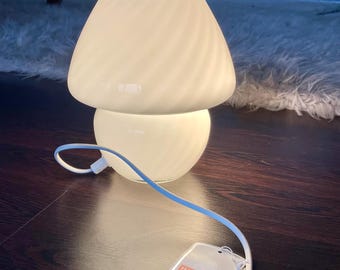 OPAL glas mushroom lamp, Hustadt Design, Germany 1970s