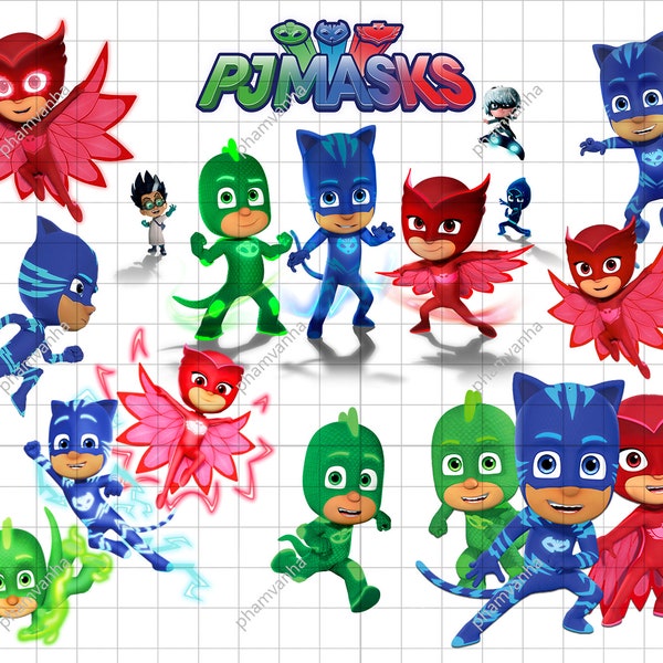 Pj Masks Clip Art - Etsy