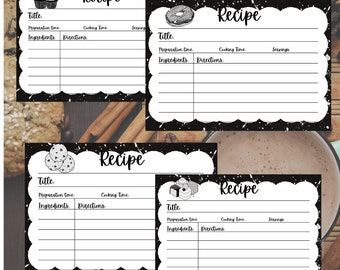 Printable recipe cards. Sweet night