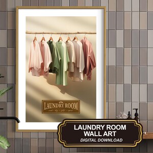 Laundry Room Clothing Photography Print: Minimalist Gallery Wall Art (Digital Download)