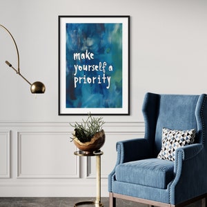 Impressão de citação motivacional: arte de parede com tipografia moderna (download digital)