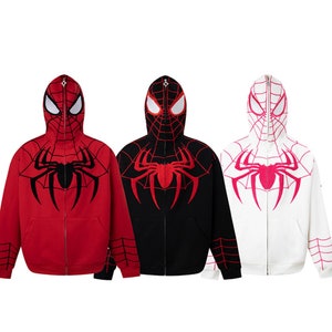 Buy Spiderman Zip up Hoodie Online In India - Etsy India