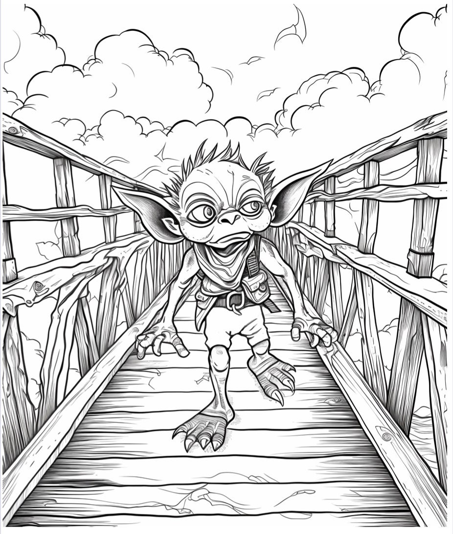 Adult Coloring Pages Goblin Adult Colouring Book Printable Pages to ...
