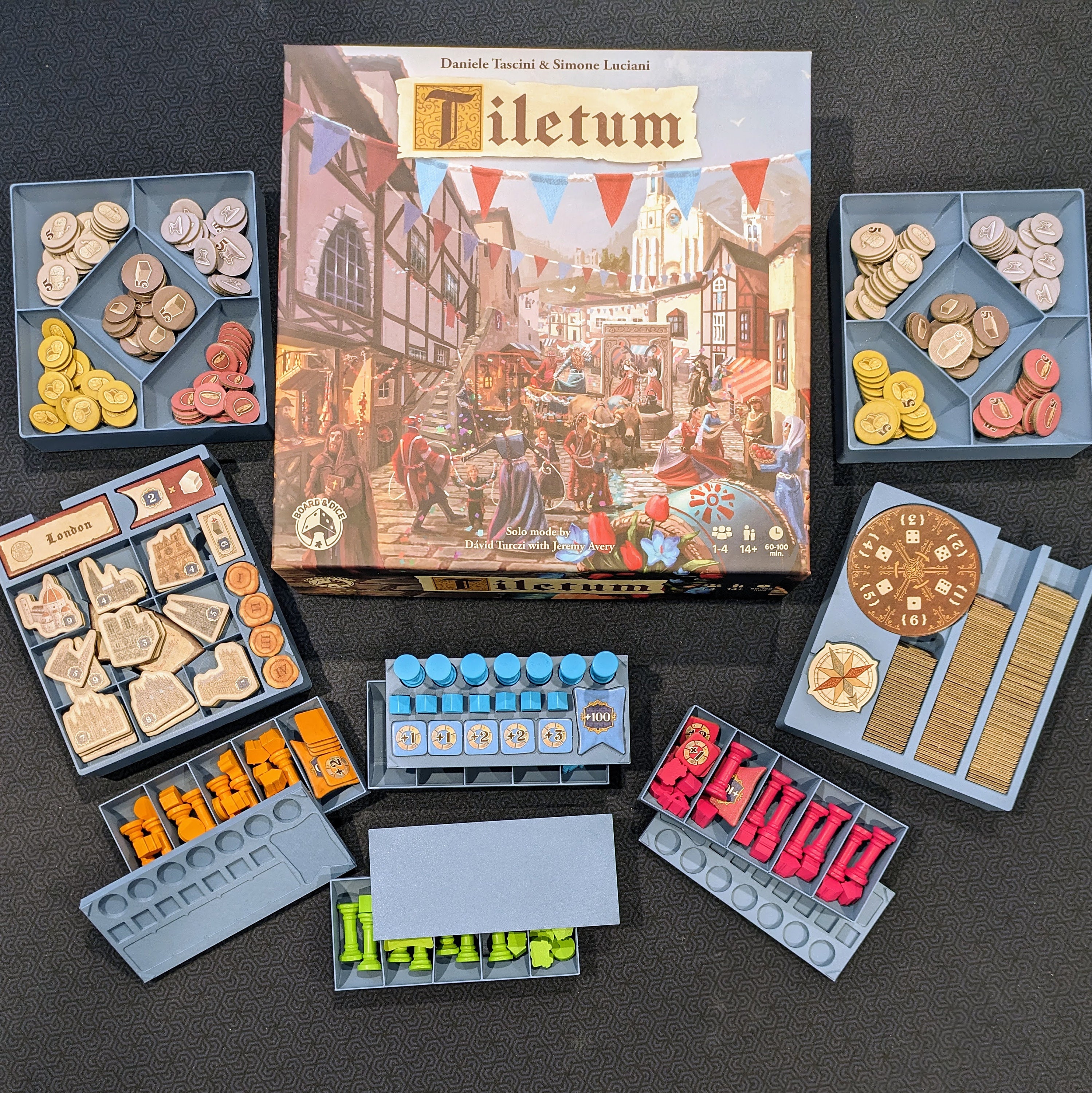 Insert et organisateur de jeu de société Tiletum